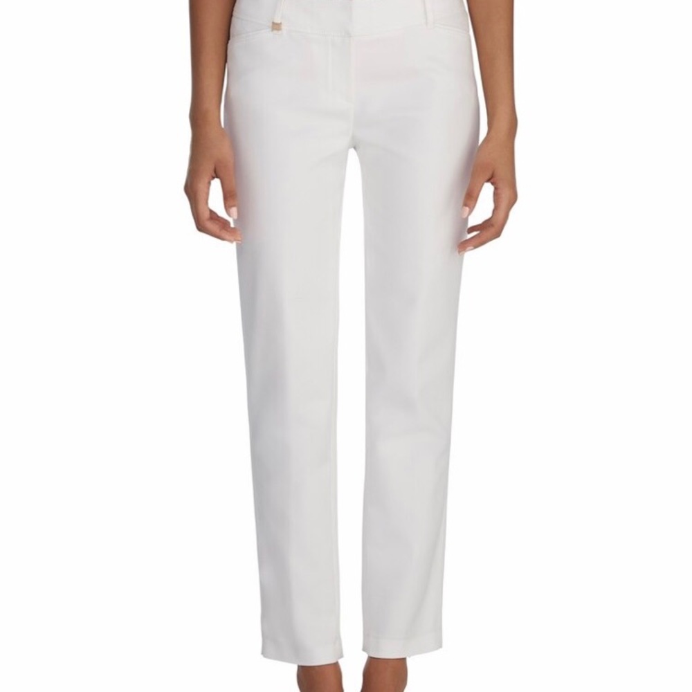 WHBM Perfect Form White Ankle Pants 4R